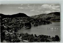3705 Faulensee 1943 Foto AK Dampfschiff Thunersee