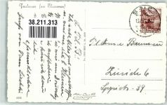 3705 Faulensee 1943 Foto AK Dampfschiff Thunersee