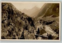 6484 Wassen UR Foto AK Eisenbahn Gotthardbahn