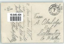 9545 Wängi Gebrauchsspuren Telegr. KP. 7 Feldpost