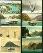 Schiffe Lot mit 55 AK, ca. 1902-1935; überwiegend gute Erhaltung, ca. Hälfte gelaufen Sammlung Schweiz Posten 21 bis 100 AK