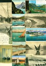 Schiffe Lot mit 55 AK, ca. 1902-1935; überwiegend gute Erhaltung, ca. Hälfte gelaufen Sammlung Schweiz Posten 21 bis 100 AK