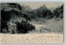 9057 Wasserauen 1900 - Der Seealpsee mit Altmann und Säntis