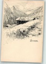 3961 Zinal Künstlerkarte sign. Meltzer Berghütte