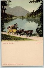 alpenpost Poste de Montagne Postkutsche Schweiz Lithographie