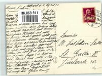 8592 Uttwil 1935 - Bahnpost Zug 3851