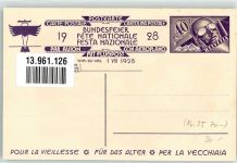 Flugpost Bundesfeier 1928 für das Alter sign. Ed. Renggli Bundesfeier Ganzsachen Schweiz Künstlerkarte
