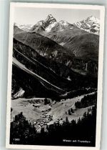 7494 Wiesen GR 1951 Foto AK Bahnhof Zug 62 Tinzenhorn