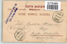 4332 Stein AG 1899 BOAKC Bahnhof Gasthaus Feldpost Schwadron Nr. 19 VII.Drag.Regt. Vorläufer Lithographie