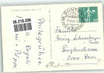 Sigriswil Postauto Gunten Kirche Sigriswild Hotel Bären Postkutsche Schweiz 1965 Foto AK