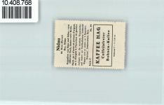 2560 Nidau - Vignette Wappen Kaffee Hag ca 1920-1940 Fisch Krebs