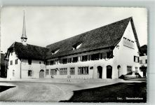 3232 Ins Anet 1956 Foto AK Rathaus Gemeindehaus