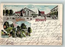 4322 Mumpf 1899 BOAKC Hotel Sonne Bachthäle Lithographie