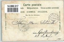 5245 Habsburg 1900 Lithographie Burg Habsburg Tracht Aargauerin Wappen