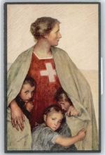 sign. Durnand , rotes Kreuz Bundesfeier Ganzsachen Schweiz