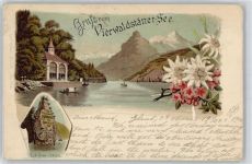 6440 Vierwaldstättersee Lithographie Tellskapelle