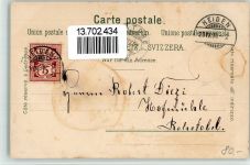 9427 Wolfhalden 1898 BOAKC Lithographie Dorfplatz Gasthaus Zum Friedberg Helvetia Pfarrhaus Verlag Künzli Nr 1528