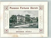 8000 Zürich Gebrauchsspuren Willi Jean Frey Pension Fortuna KEINE AK