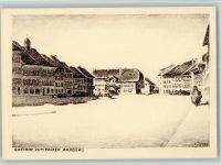 3270 Aarberg 1940 Künstlerkarte Zeichnung von Friedr. Wyss - Gasthof zum Falken , sehr gute Erhaltung AK