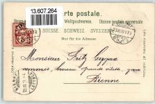 1904 Vernayaz 1899 - Bahnpost Ambulant No 2