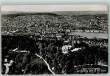 8000 Zürich - Blick vom Flugzeug auf Uetliberg und Zürich