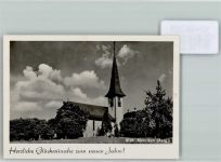 5737 Menziken FOTO KEINE AK Foto 10cm x 7cm Kirche Neujahrswunsch