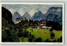 8890 Flums Foto AK Kurhaus Ruine Gräplang Foto Gaberell