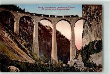 Albulabahn 1913 - Landwasserviadukt Eisenbahn