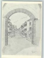 8213 Neunkirch Künstlerkarte Bildersammlung Lueged, da sich üsri Heimet! Sign. Willi Brütsc