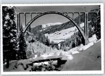 7057 Langwies 1956 Winter Viadukt Eisenbahn Winter