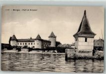 1110 Morges 1920 Foto AK Schloss Hafen Port et Arsenal