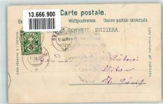 6315 Oberägeri 1899 Lithographie Pension Hürlimann am See