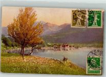 8000 Zürich 1929 Foto AK An Zugersee Briefmarke bildseitig