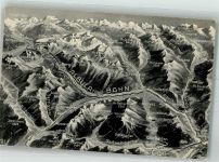 Albula Foto AK Vogelschau Albula Bahn