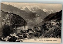 3822 Isenfluh 1909 Foto AK Mönch Jungfrau