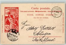 6410 Rigi Klösterli 1900 Ganzsache 10 Rappen