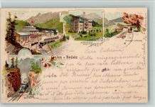 3860 Brünig 1897 Lithographie Gruss aus -- Brünig Bahn , Eisenbahn , Verlag Müller & Trüb ,gute Erhaltung AK