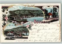 6403 Küssnacht am Rigi 1904 BOAKC Lithographie Tellskapelle Bahnhof Eisenbahn