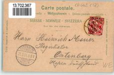 6403 Küssnacht am Rigi 1904 BOAKC Lithographie Tellskapelle Bahnhof Eisenbahn