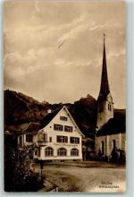 8753 Mollis 1915 - Kirchenplatz Postamt Telegraph