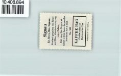 3534 Signau - Vignette Wappen Kaffee Hag ca 1920-1940