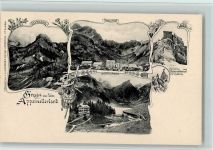 9057 Weissbad 1900 - Meteorol Observatorium auf dem Säntis, Meglisalp, Seealpsee, gute Erhaltung AK