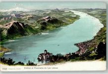 1815 Clarens - Lac Leman Vogelschau Chateau Chillon