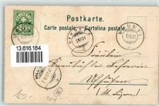 6260 Reiden 1901 Lithographie Mitteldorf Kirche Haus L. Meyer