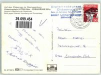 Chäserrugg Foto AK Seilbahn Foto Gross Gasthaus Hüttenstempel