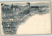 8700 Küsnacht ZH Gebrauchsspuren Hotel du Solei Lithographie
