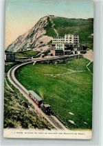 1820 Montreux - Arrivée du train au sommet des Rochers de Naye