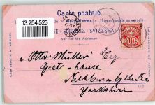 3999 Oberwald 1897 Gebrauchsspuren Lithographie Gallenstock Rhonegletscher Furkahorn u. Strasse Verlag Schlumpf Nr. 72