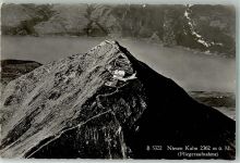 Niesen 1953 Foto AK Fliegeraufnahme Niesen-Kulm Hotel