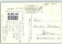 Niesen 1953 Foto AK Fliegeraufnahme Niesen-Kulm Hotel